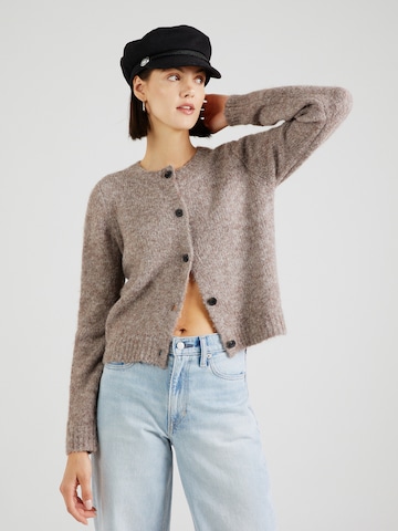 VERO MODA Knit Cardigan 'VMNovah' in Brown: front