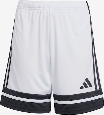 ADIDAS PERFORMANCE Regular Workout Pants 'Squadra 25' in White: front