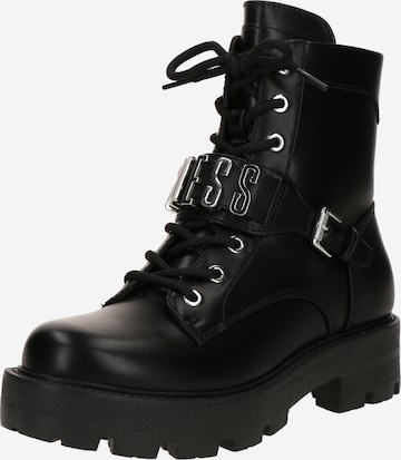 GUESS Lace-Up Ankle Boots 'Yanzy' in Black: front