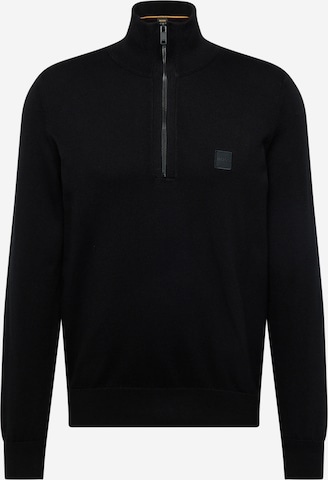 BOSS Sweater 'Kanobix_S' in Black: front